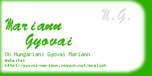 mariann gyovai business card